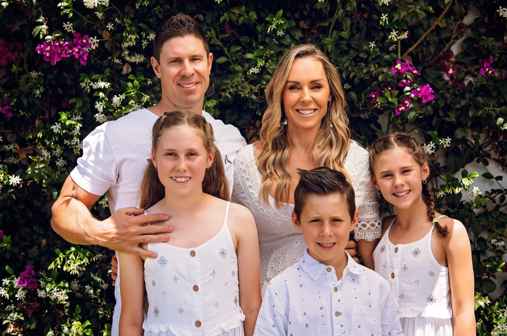 Shannon with his family on the Gold Coast